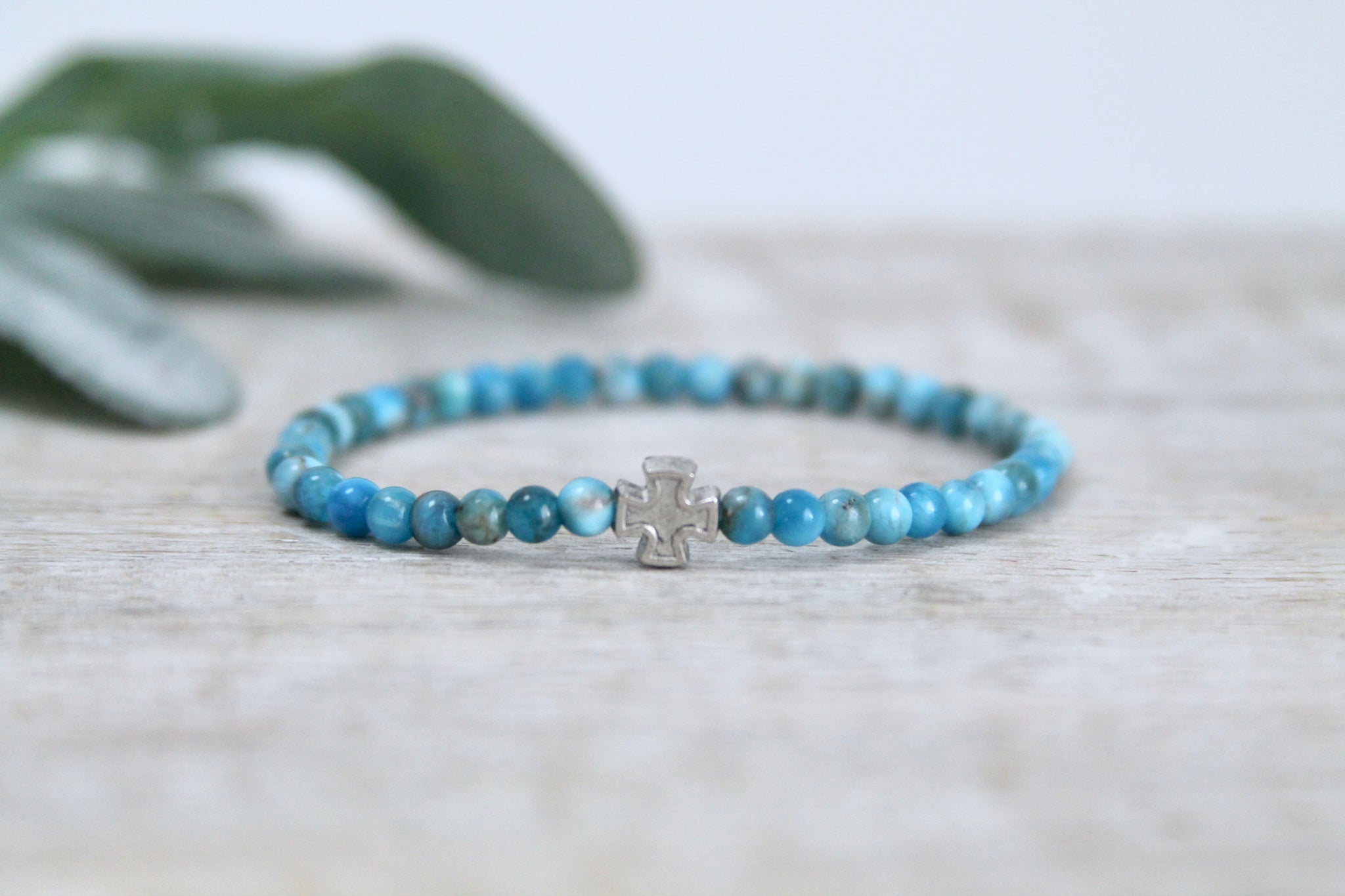 Fabulous Blue Jade Stone Prayer Bracelet | Buy online